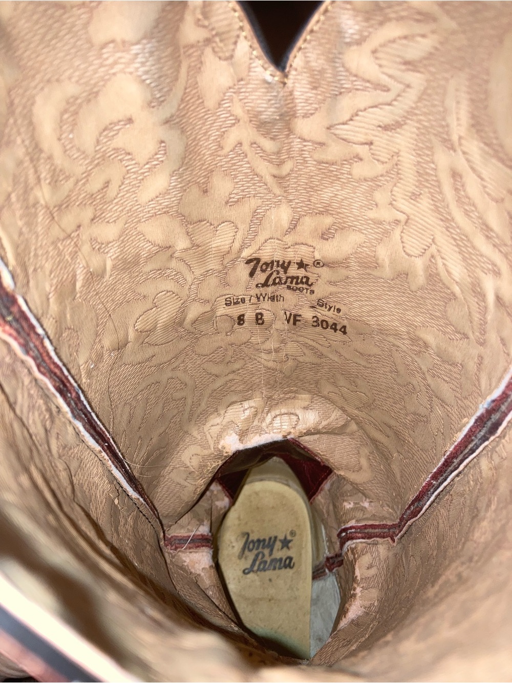 Tony lama dark red western boots - Picture 6 of 7